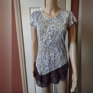 Madison & Berkeley women's size medium short sleeve blouse shirt top